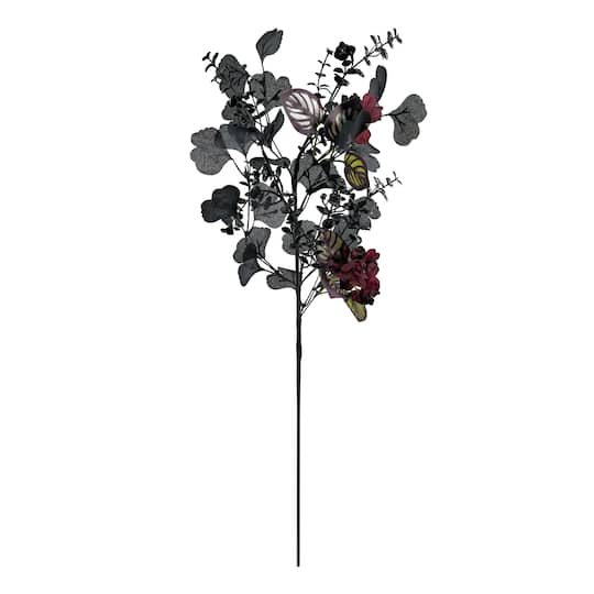 28" Burgundy Hydrangea & Leaves Mix Stem by Ashland®